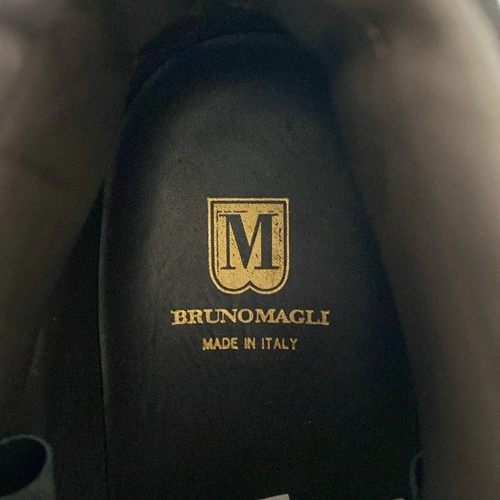 BrunoMagli Val Men’s Leather Black Boots Size  11